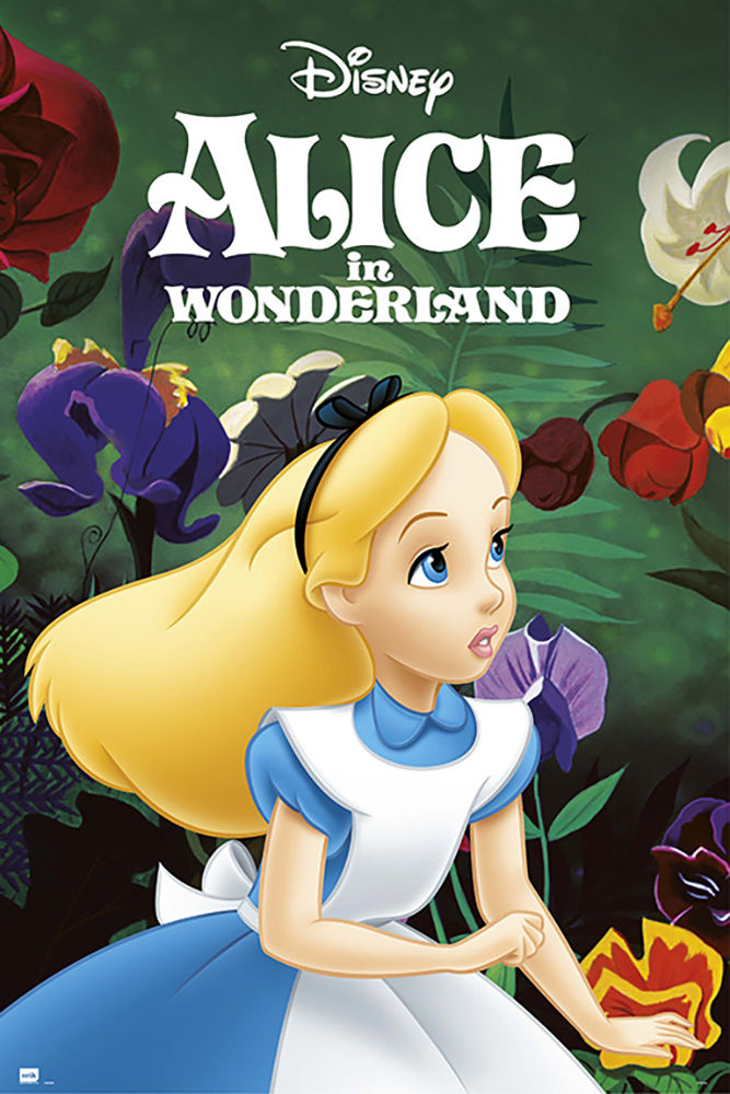 Alice in Wonderland (1951) Walt Disney cartoon movie poster reprint 18x12  inches approx.